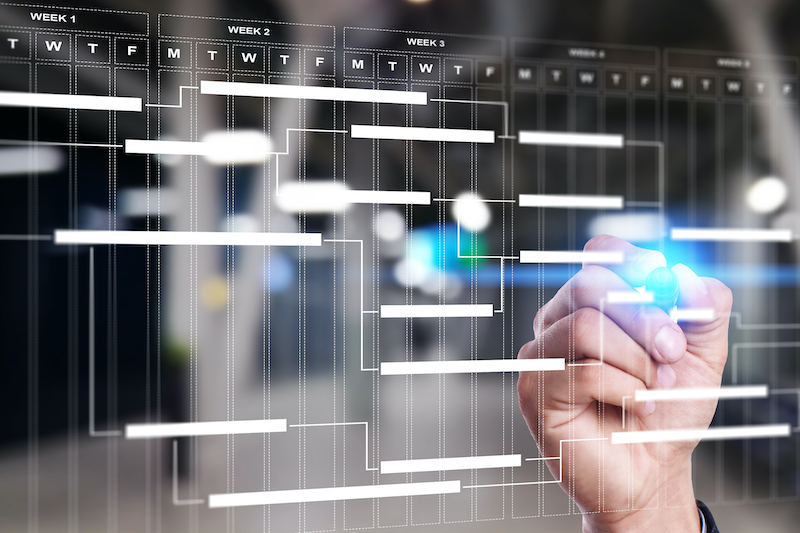 Project,Management,Chart,On,Virtual,Screen.,Schedule.,Timeline.